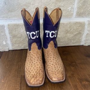 Nocona 14D Ostrich Skin Boots TCU Edition